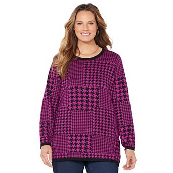 Catherines Women's Plus Size Liz&Me Patterned Pullover Sweater