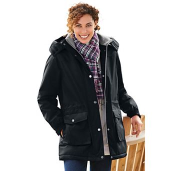 Woman Within Plus Size Microfiber Parka
