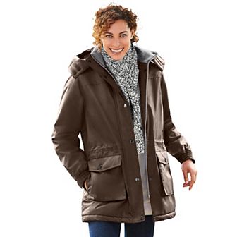 Woman Within Plus Size Microfiber Parka