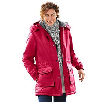Woman Within Plus Size Petite Microfiber Parka
