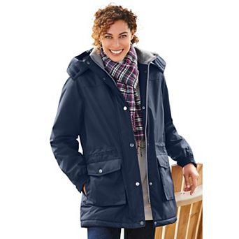 Woman Within Plus Size Microfiber Parka
