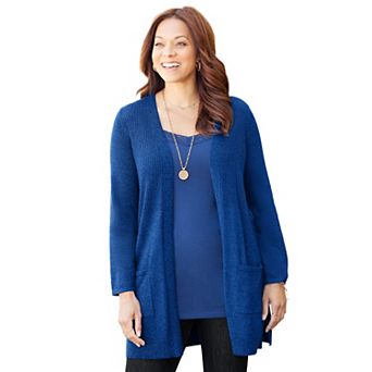 Catherines Women's Plus Size Marled Sweater Cardigan
