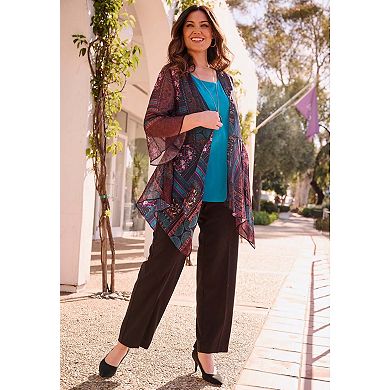 Catherines Women's Plus Size Seasonless Cascade wrap