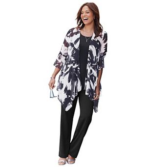 Catherines Women's Plus Size Seasonless Cascade wrap