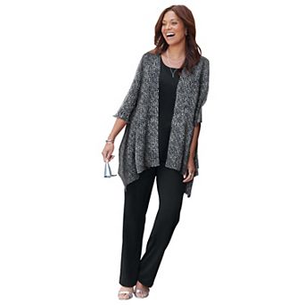 Catherines Women's Plus Size Seasonless Cascade wrap