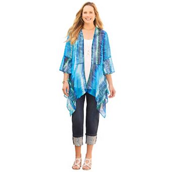 Catherines Women's Plus Size Seasonless Cascade wrap