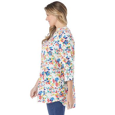 Woman Within Plus Size Sleeveless Tab-Front Tunic