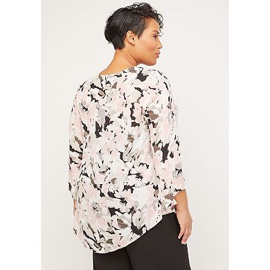 Catherines Women's Plus Size Petite Art-To-Wear Blouse