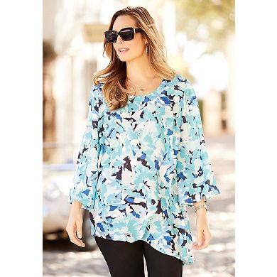 Catherines Women's Plus Size Petite Art-to-wear Blouse