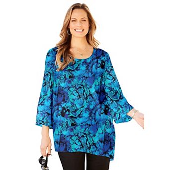 Catherines Women's Plus Size Petite Art-to-wear Blouse