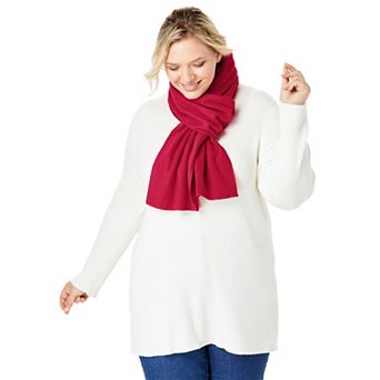 Woman Within Women's Plus Size Microfleece Scarf