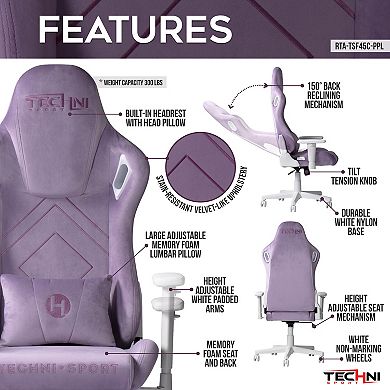 Techni Sport TSF45C Velvet Gaming Chair