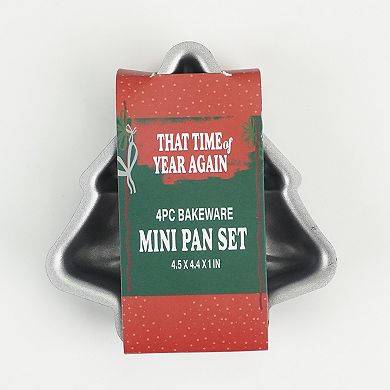 Art and Cook 4-Piece Christmas Tree Mini Baking Pan Set