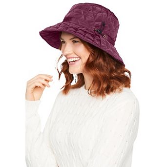 Woman Within Women's Plus Size Quilted Bucket Hat