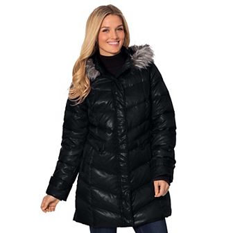 Woman Within Plus Size Midweight Down Puffer Coat