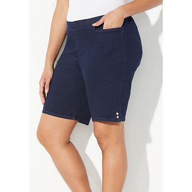 Catherines Women's Plus Size Everyday Cotton Twill Short