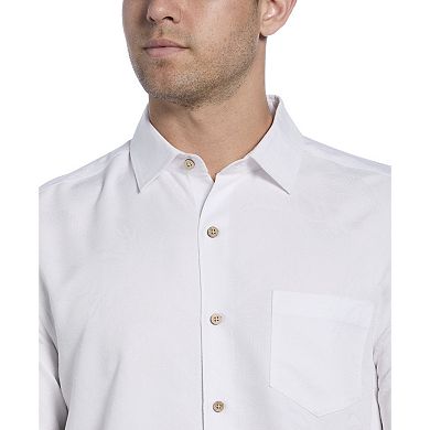 Men's Cubavera Short Sleeve Jacquard Button-Down Shirt