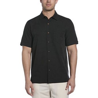 Men's Cubavera Short Sleeve Jacquard Button-Down Shirt