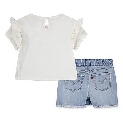 Toddler Girls Levi's® T-shirt Denim Skort Set