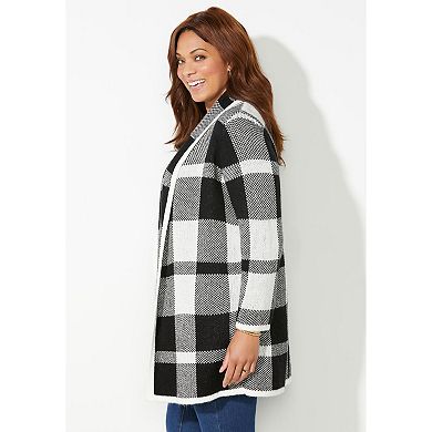 Catherines Women's Plus Size Country Village Sweater Cardigan