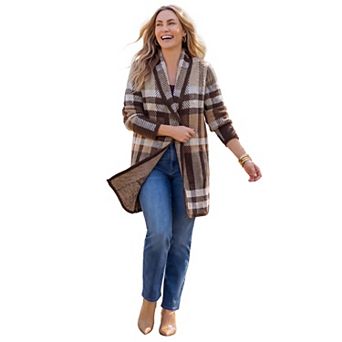 Catherines Women's Plus Size Country Village Sweater Cardigan