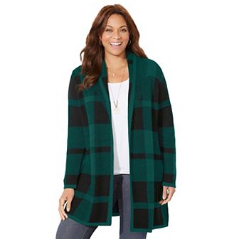 Catherines Women's Plus Size Country Village Sweater Cardigan