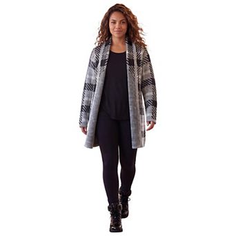 Catherines Women's Plus Size Petite Country Village Sweater Cardigan
