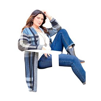 Catherines Women's Plus Size Country Village Sweater Cardigan