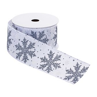 Melrose 2-Pack Holiday Snowflake Ribbon Set