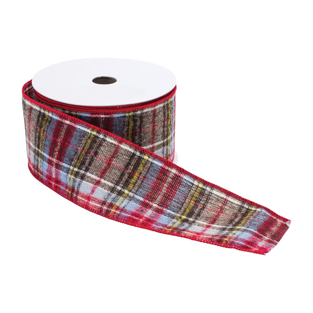 Melrose 2-Pack Plaid Holiday Ribbon Set