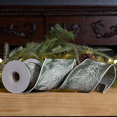 Melrose 2-Pack Embroidered Pine Ribbon Set