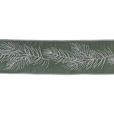 Melrose 2-Pack Embroidered Pine Ribbon Set