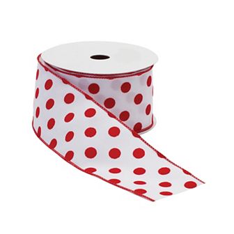 Melrose 2-Pack Polka Dot Holiday Ribbon Set