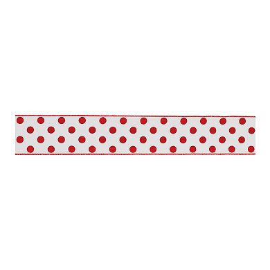 Melrose 2-Pack Polka Dot Holiday Ribbon Set