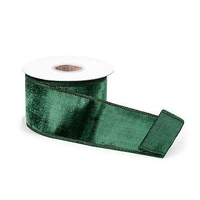Melrose 2-Pack Deep Green Holiday Ribbon Set