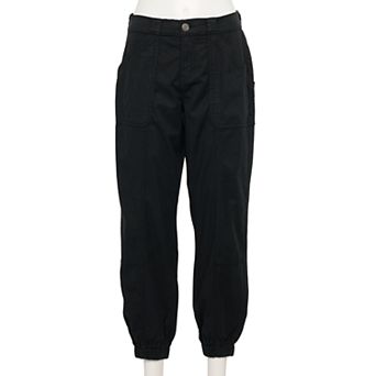 Juniors' SO® Curvy Mid Rise Utility Jogger Pants