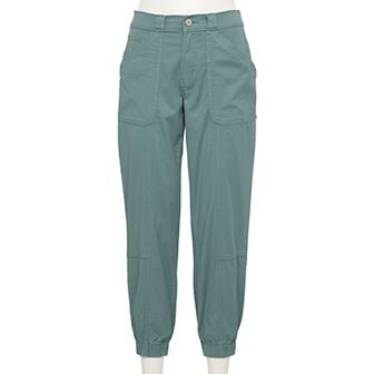 Juniors' SO® Curvy Mid Rise Utility Jogger Pants