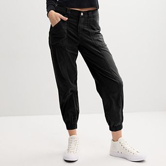 Juniors' SO® Mid Rise Utility Jogger Pants