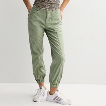 Juniors' SO® Mid Rise Utility Jogger Pants
