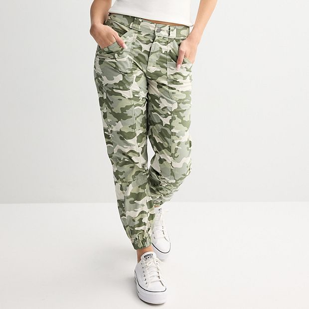 Juniors' SO® Mid Rise Utility Jogger Pants