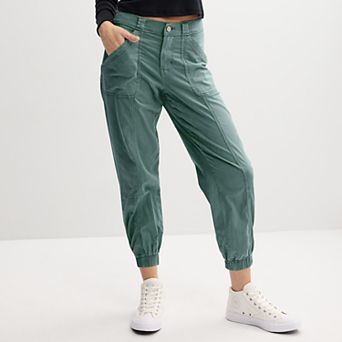 Juniors' SO® Mid Rise Utility Jogger Pants