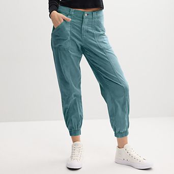 Juniors' SO® Mid Rise Utility Jogger Pants