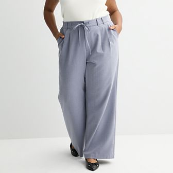 Juniors' Plus Size SO® Tie-Front Trouser Pants