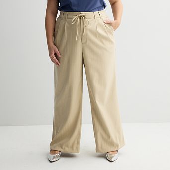 Juniors' Plus Size SO® Tie-Front Trouser Pants