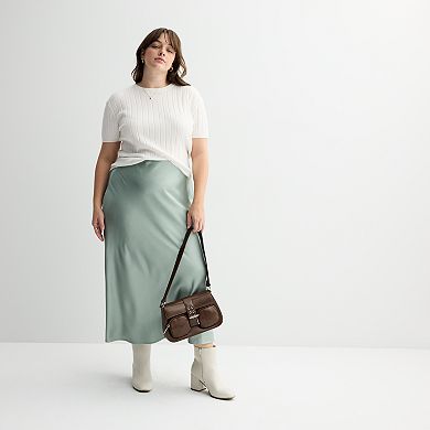 Juniors' Plus Size SO® Satin Bias Maxi Skirt