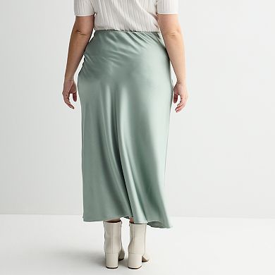 Juniors' Plus Size SO® Satin Bias Maxi Skirt