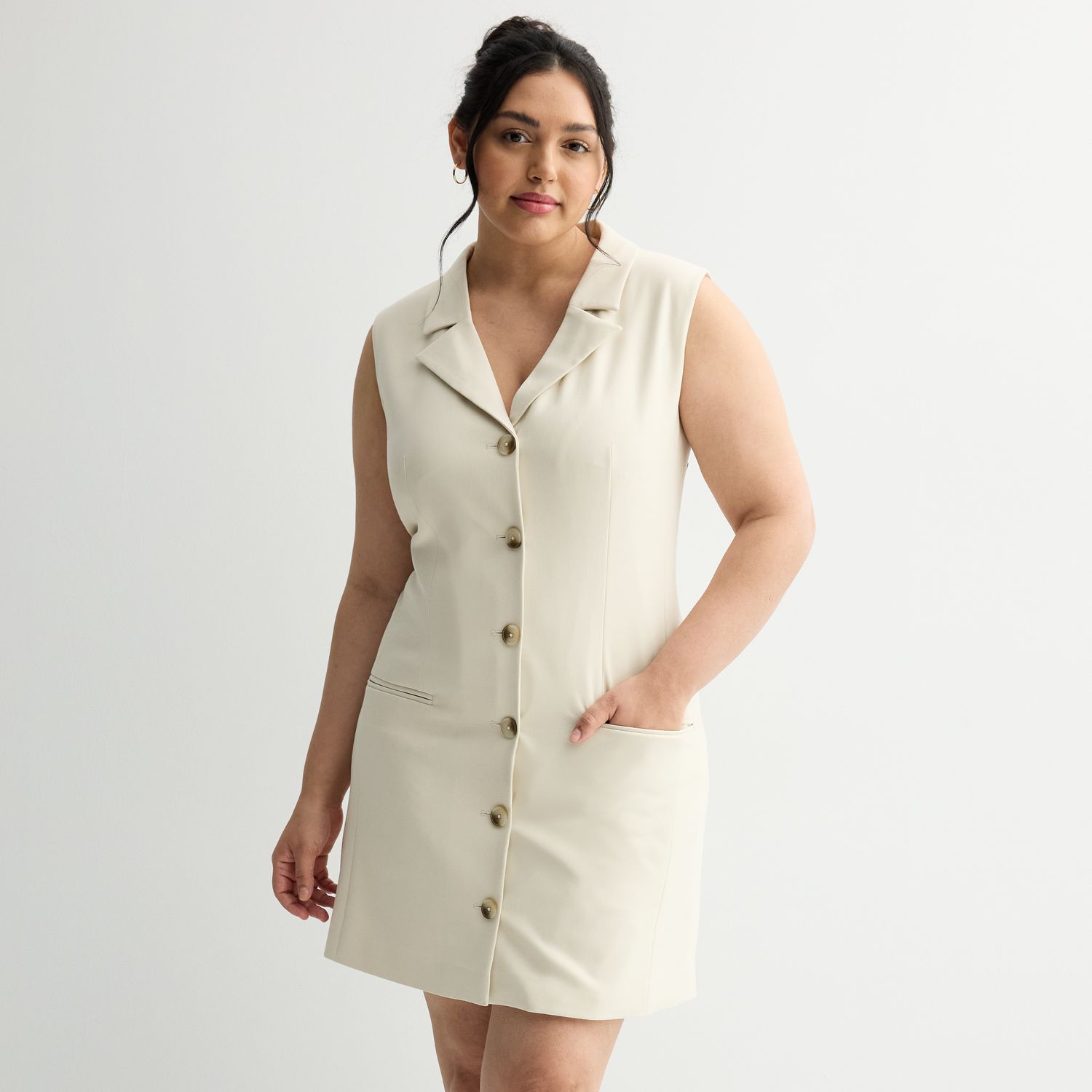 Женские платья SO Juniors' Plus Size SO® Sleeveless Button Front Blazer Dress
