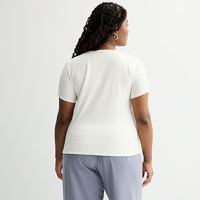 Juniors' Plus Size SO® Short Sleeve Knit Tee
