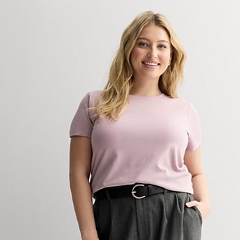 Juniors' Plus Size SO® Short Sleeve Knit Tee