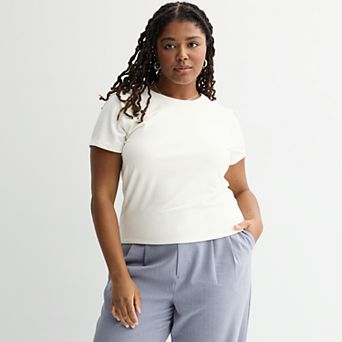 Juniors' Plus Size SO® Short Sleeve Knit Tee